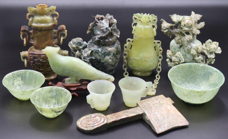 Collection of Jadeite and Hardstone Carvings. (1 of 17)