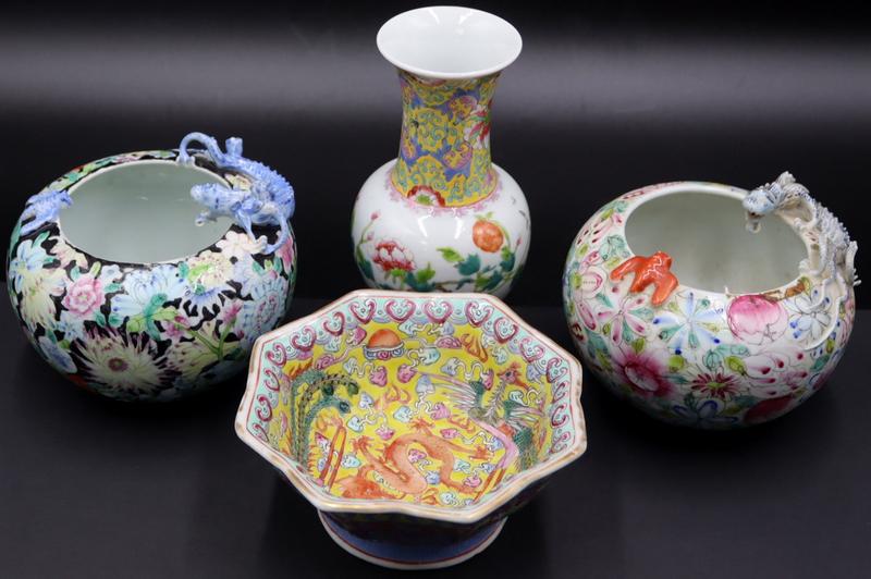 Chinese Famille Rose Porcelains Grouping. (1 of 18)