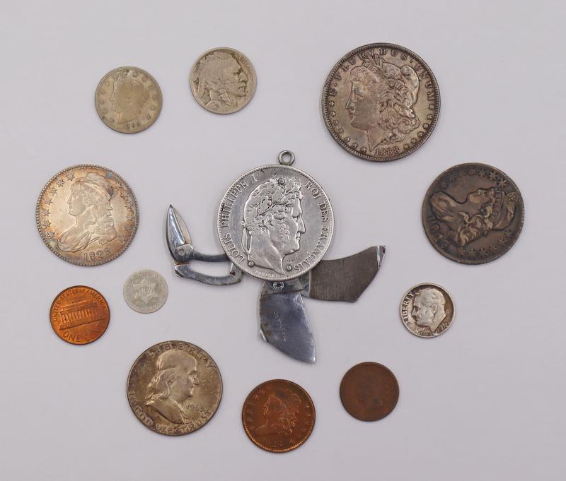 JEWELRY. French Eloi Perne Silver Coin Knife. (1 of 20)