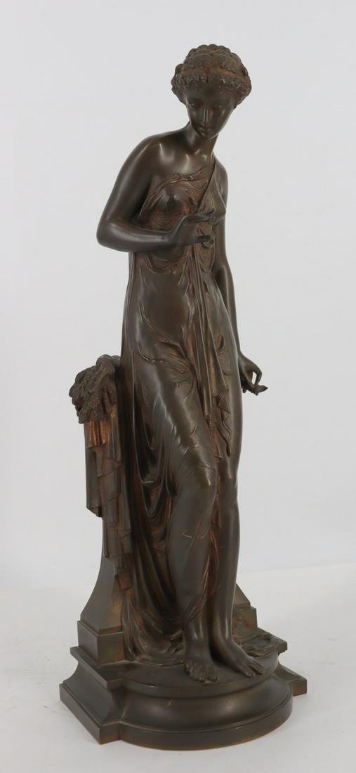 PAUL DUBOIS (FRENCH,1829-1905).: Nice original patina. Signed on base. From a Syosset, NY estate. - Dimensions: 20" h.