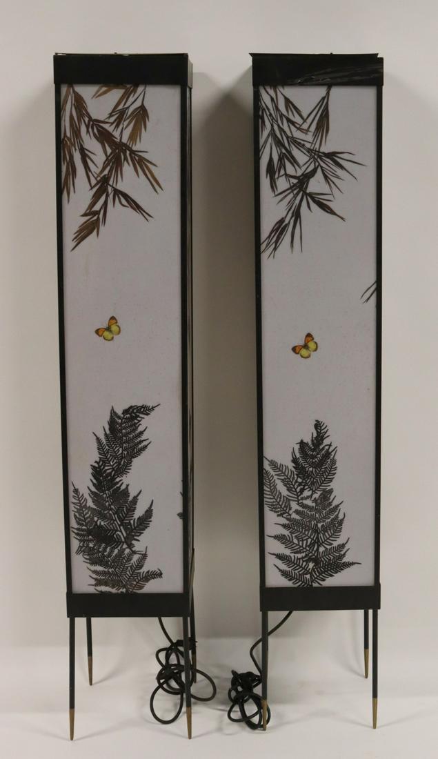 Midcentury Pair of Patinated Metal & Mica Floor (1 of 17)