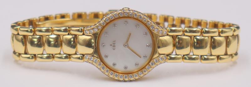 JEWELRY. Ebel Beluga 18kt Gold and Diamond Watch. (1 of 13)