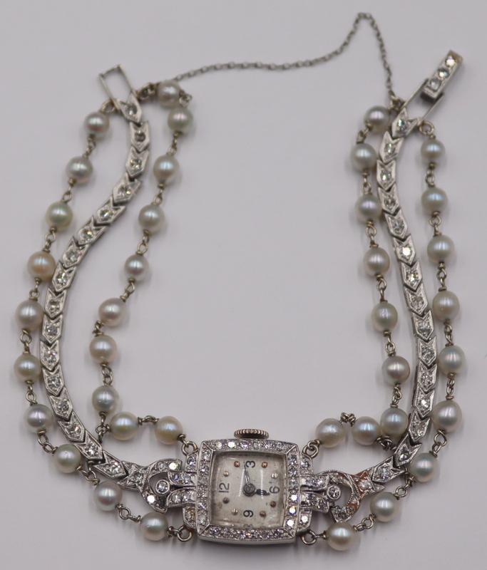 JEWELRY. Art Deco Platinum, Diamond and Pearl (1 of 15)