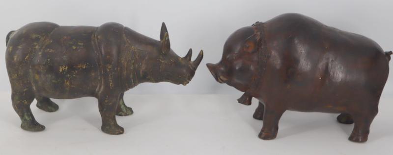 (2) Chinese Bronze Animals. (1 of 13)