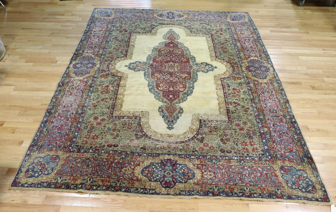 Antique & Finely Hand Woven Kerman? Carpet. (1 of 11)