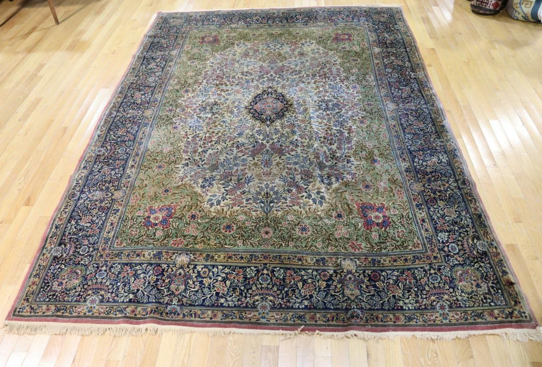 Antique & Finely Hand Woven Kerman Carpet. (1 of 9)