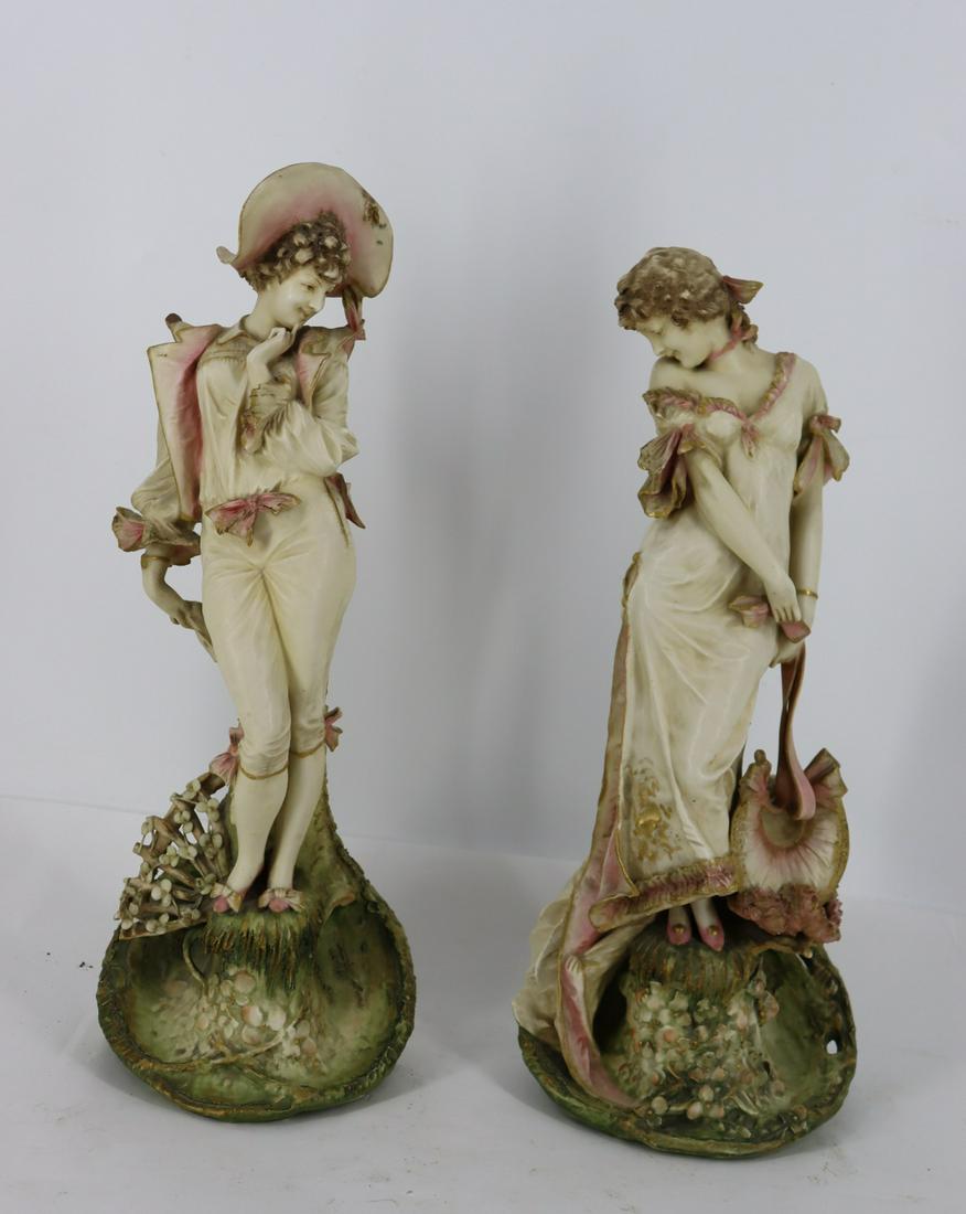2 Teplitz Austrian Porcelain Figures (1 of 8)