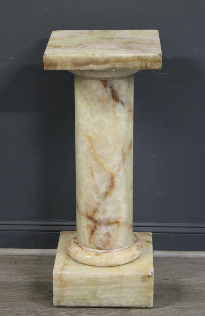 Large Antique Onyx Pedestal. (1 of 10)