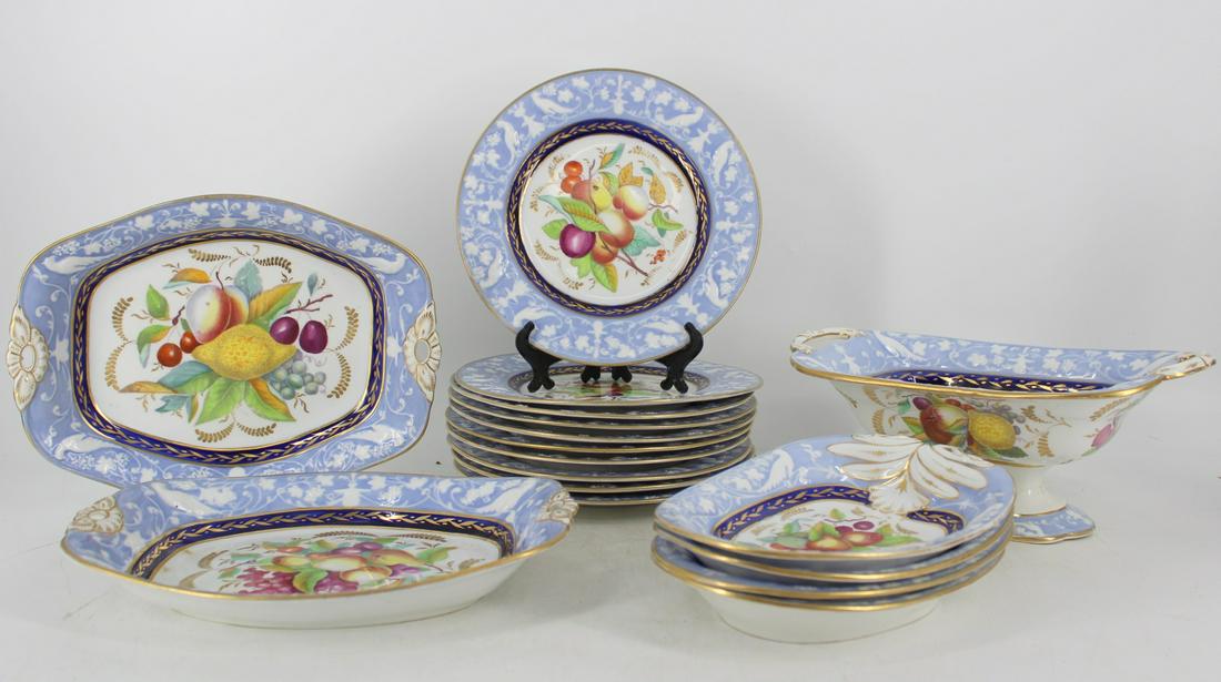 A Newhall Porcelain Part Dessert Service 17 Pcs (1 of 13)