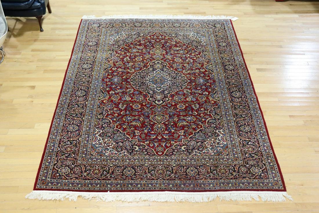 Vintage & Finely Hand Woven Kashan Carpet. (1 of 12)