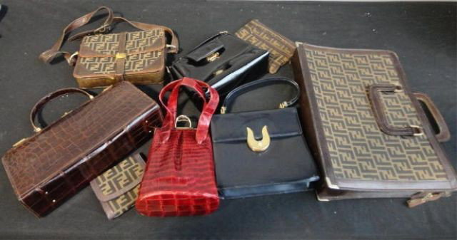 Large Lot of Vintage Purses Incl. FENDI.: From an Ardsley, NY home.
