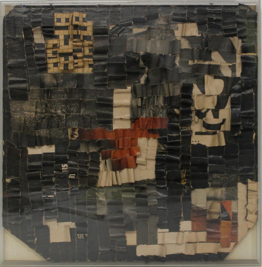 UNSIGNED. ABSTRACT PAPER COLLAGE. (1 of 5)