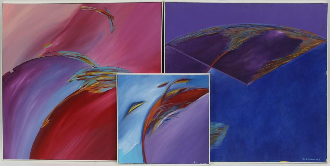 (3) DESIMONE SIGNED ACRYLIC ON CANVAS. (1 of 8)