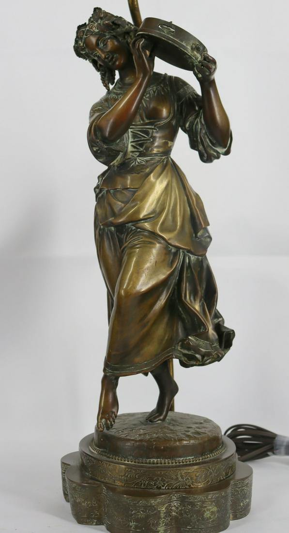 Antique Bronze Sculpture Of Tambourine Player As (1 of 6)