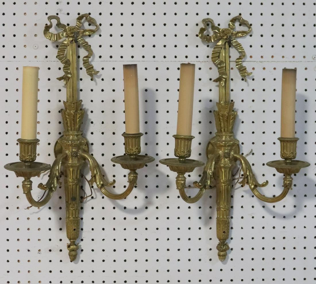 E.F. Caldwell & Co NY Pair Of Bronze Sconces. (1 of 7)