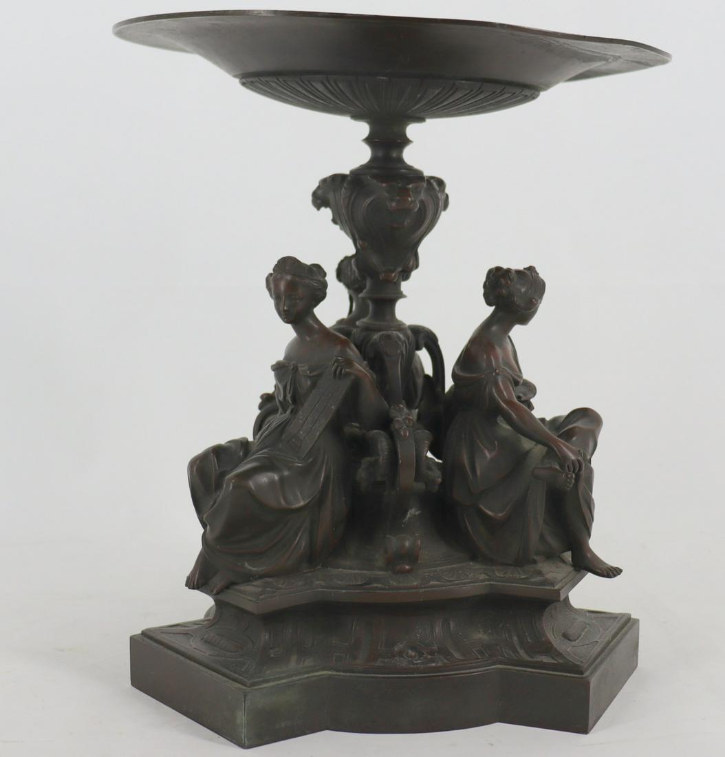 Antique Bronze Figural Tazza. (1 of 9)