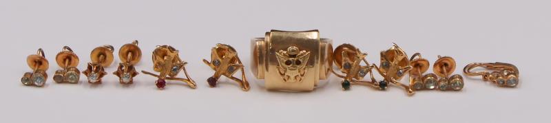 JEWELRY. 14kt Gold Jewelry Grouping Inc (6) Pr of (1 of 10)