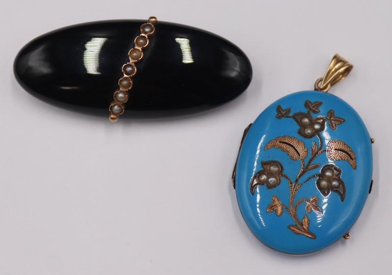 JEWELRY. (2) Pcs. of Victorian 14kt Gold Jewelry. (1 of 11)