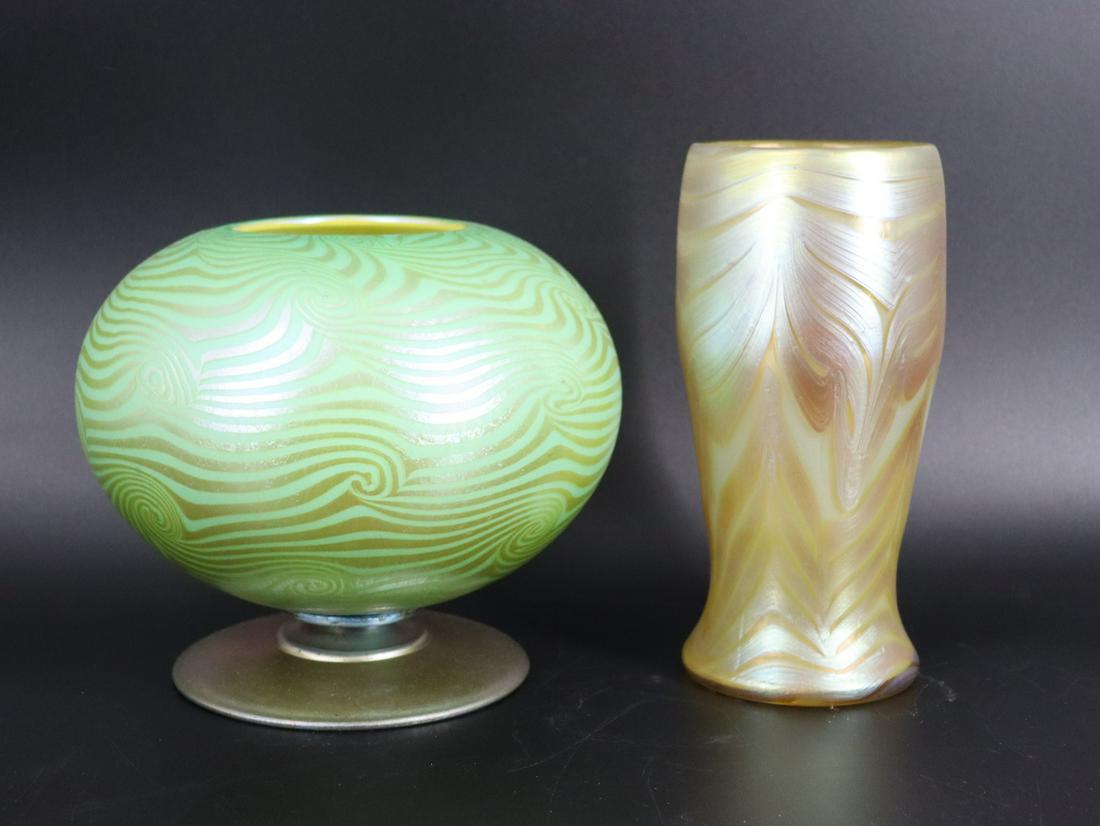 Loetz Vase Together With A Loetz (Attrib) Vase. (1 of 10)
