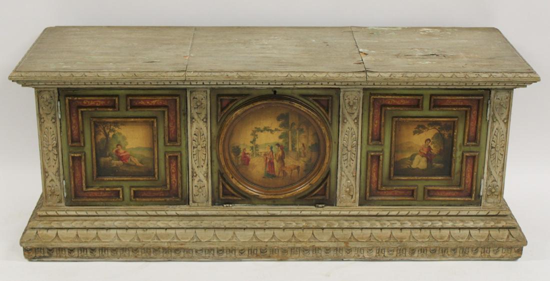 Antique Trunk with Hand Painted Panels. (1 of 15)