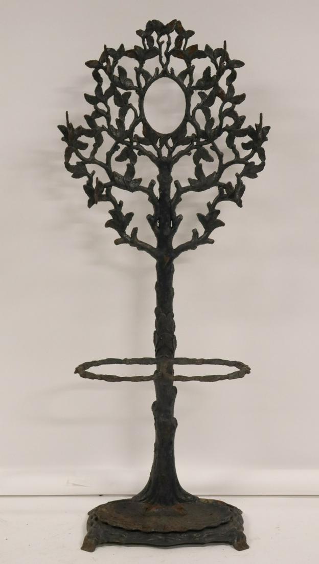 Antique Patinated Iron Hall Tree. (1 of 5)