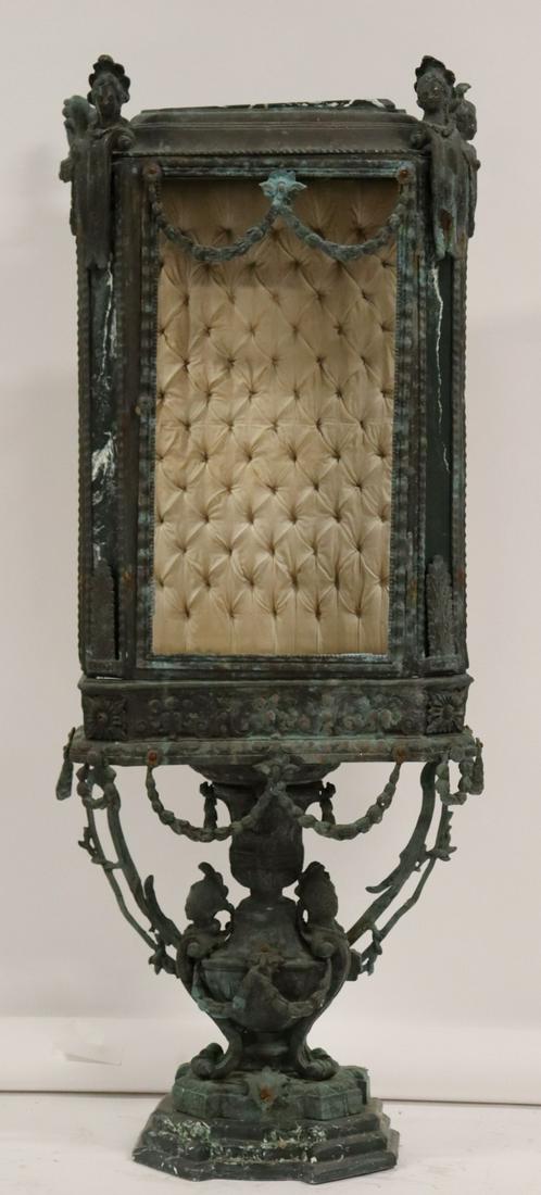 Antique Patinated Bronze Vitrine / Cabinet. (1 of 8)