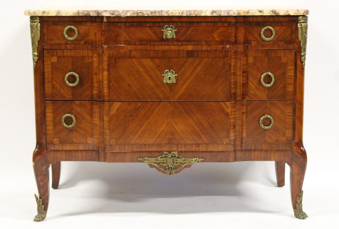 Antique Louis XV Style Bronze Mounted Marbletop (1 of 7)