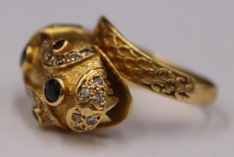 JEWELRY. Greek 18kt Gold, Colored Gem and (1 of 7)