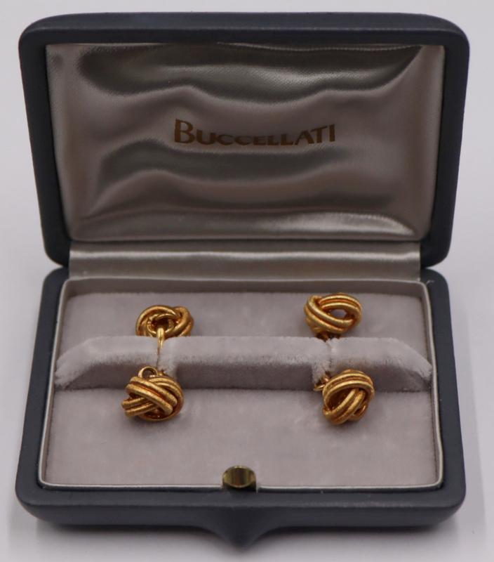 JEWELRY. Pair of Buccellati 18kt Gold Cufflinks. (1 of 8)