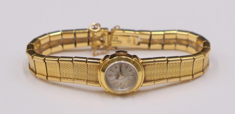 JEWELRY. Lady's Vintage Omega 18kt Gold Bracelet (1 of 16)