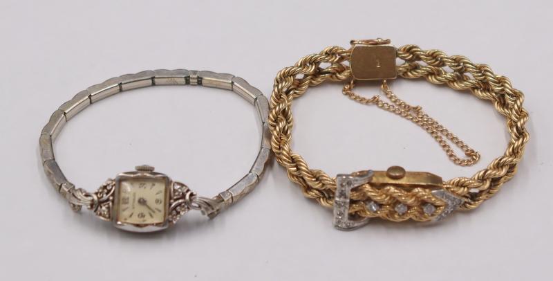 JEWELRY. Lady's Vintage 14kt Gold Watch Grouping. (1 of 20)