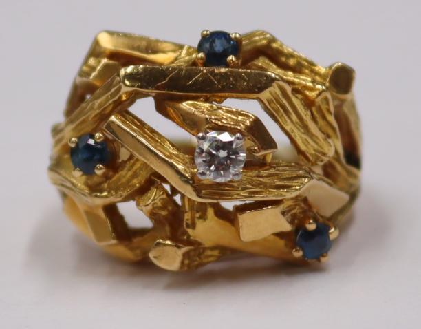 JEWELRY. Dankner 18kt Gold Sapphire and Diamond (1 of 7)