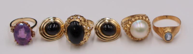 JEWELRY. Assorted 14kt Gold Rings and Earrings. (1 of 18)