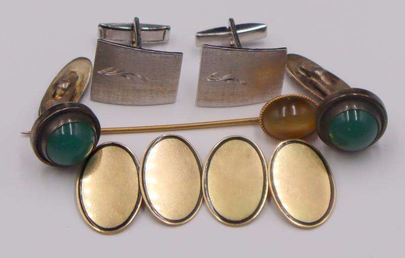 JEWELRY. Georg Jensen Sterling Cufflinks and 14kt (1 of 13)