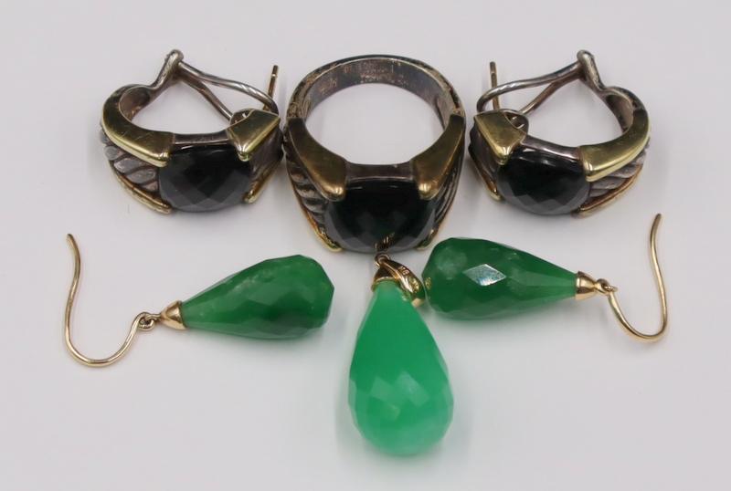 JEWELRY. David Yurman (3) Pc. Sterling and 18kt (1 of 17)