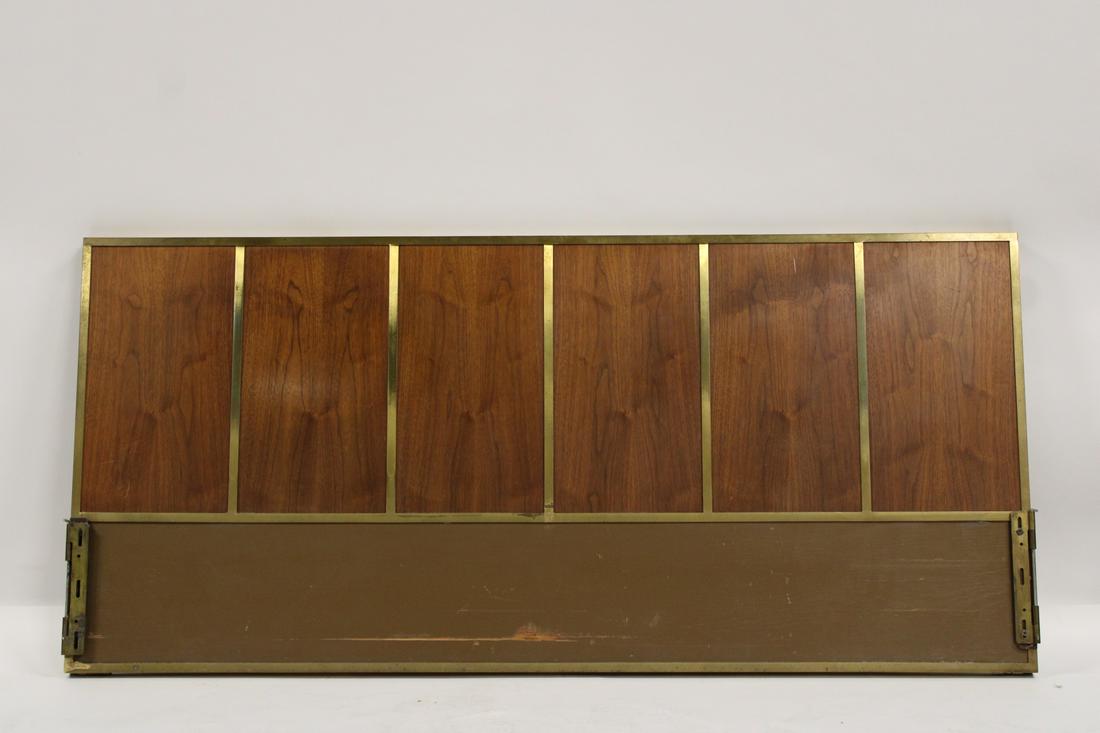Midcentury Paul McCobb Wood And Brass Headboard. (1 of 6)