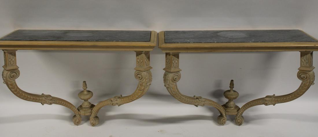 A Fine Midcentury Pr Of Bleached, Carved Wood (1 of 9)