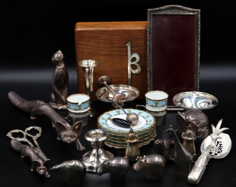 STERLING. Grouping of Sterling Objet d'art and (1 of 20)