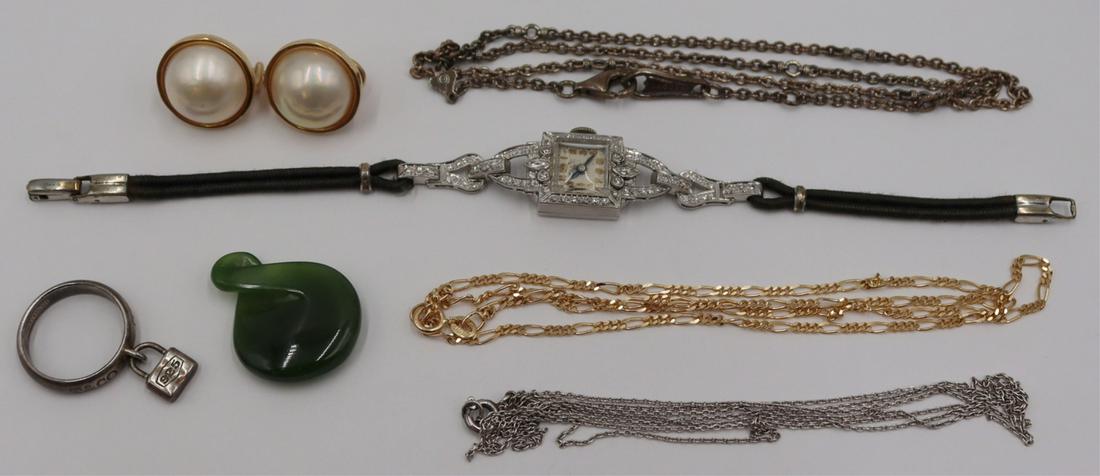 JEWELRY. Assorted Gold & Silver Jewelry Grouping. (1 of 15)