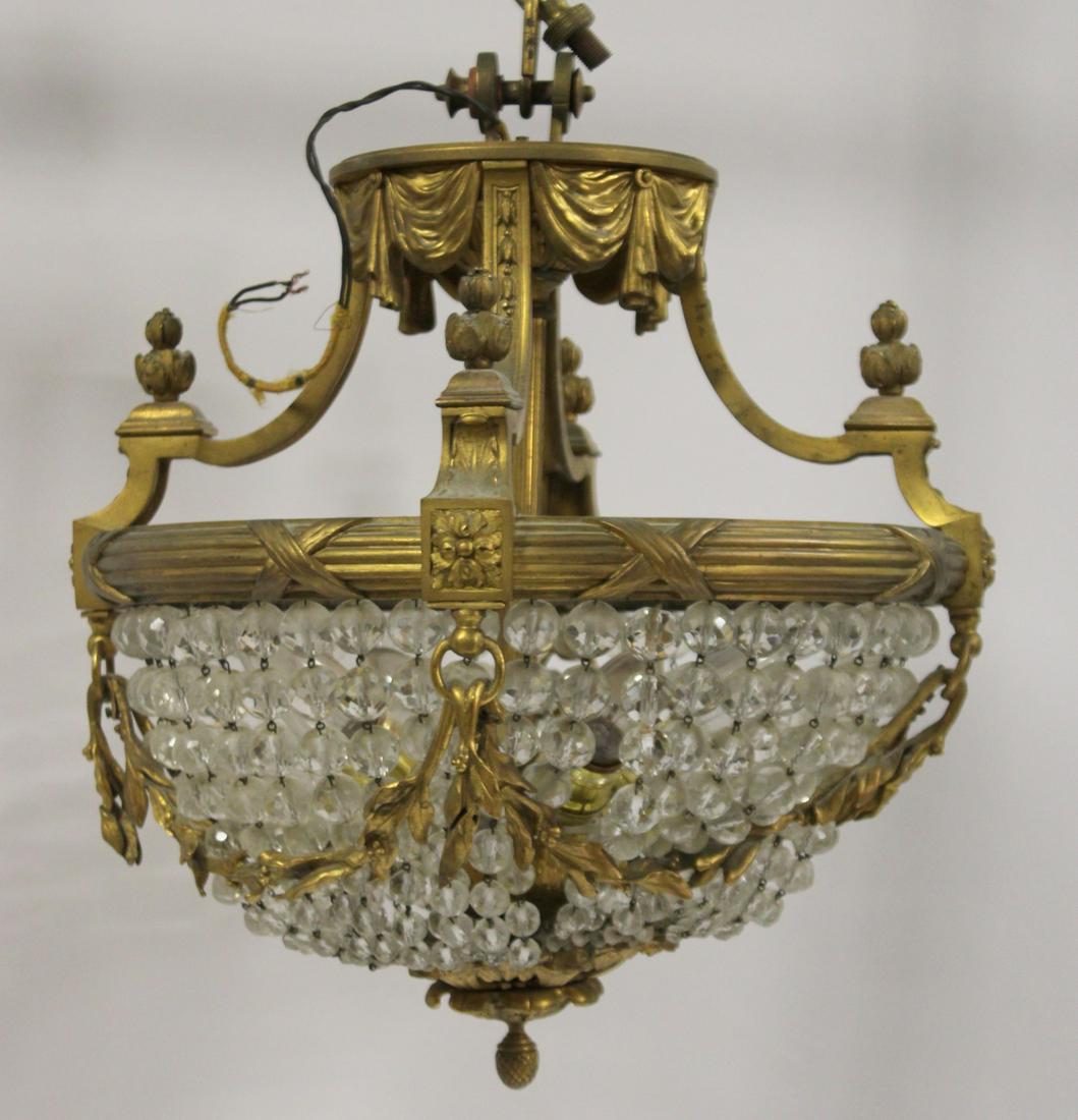 Fine Quality Bronze Neoclassical Style Chandelier. (1 of 9)