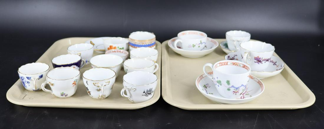 Grouping of Meissen Cups, Saucers, Etc. (1 of 5)