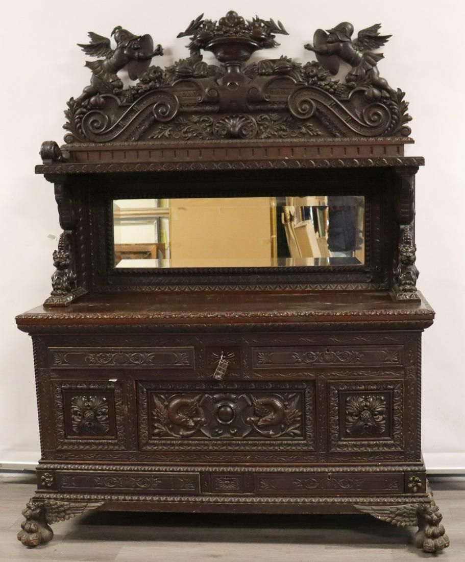 Magnificent Antique, Highly & Finely Carved Mahogany (1 of 12)