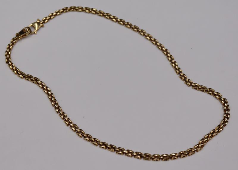 JEWELRY. 14kt Gold Chain Link Necklace. (1 of 6)