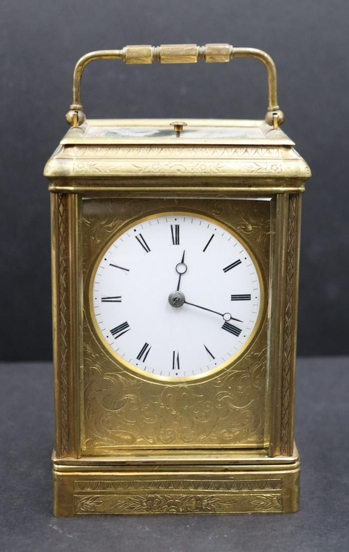 Swiss Gilt Corniche Cased Carriage Clock. (1 of 7)