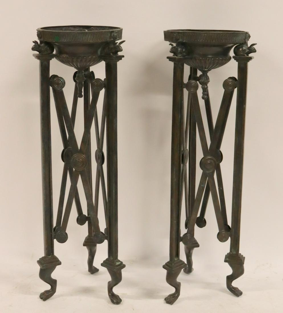 Vintage Pair Of Patinated Bronze Neoclassical (1 of 9)
