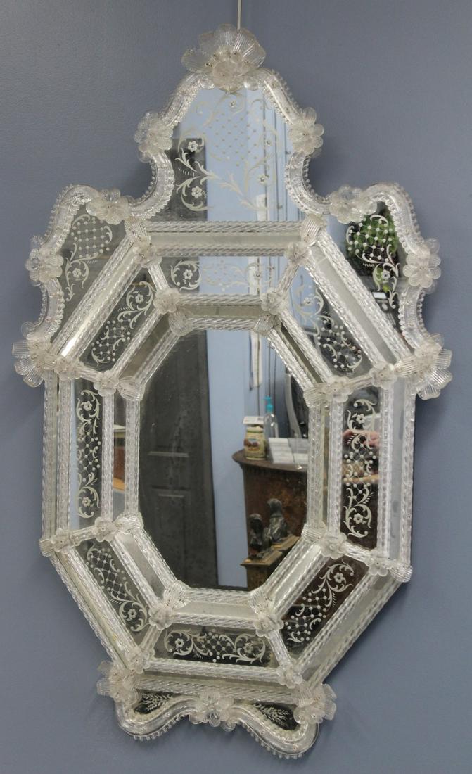A Large Venetian Glass Mirror (1 of 7)