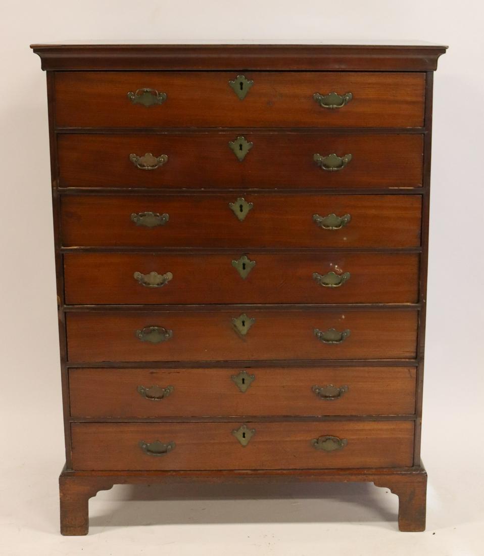 Antique Mahogany 6 Drawer High Chest. (1 of 8)