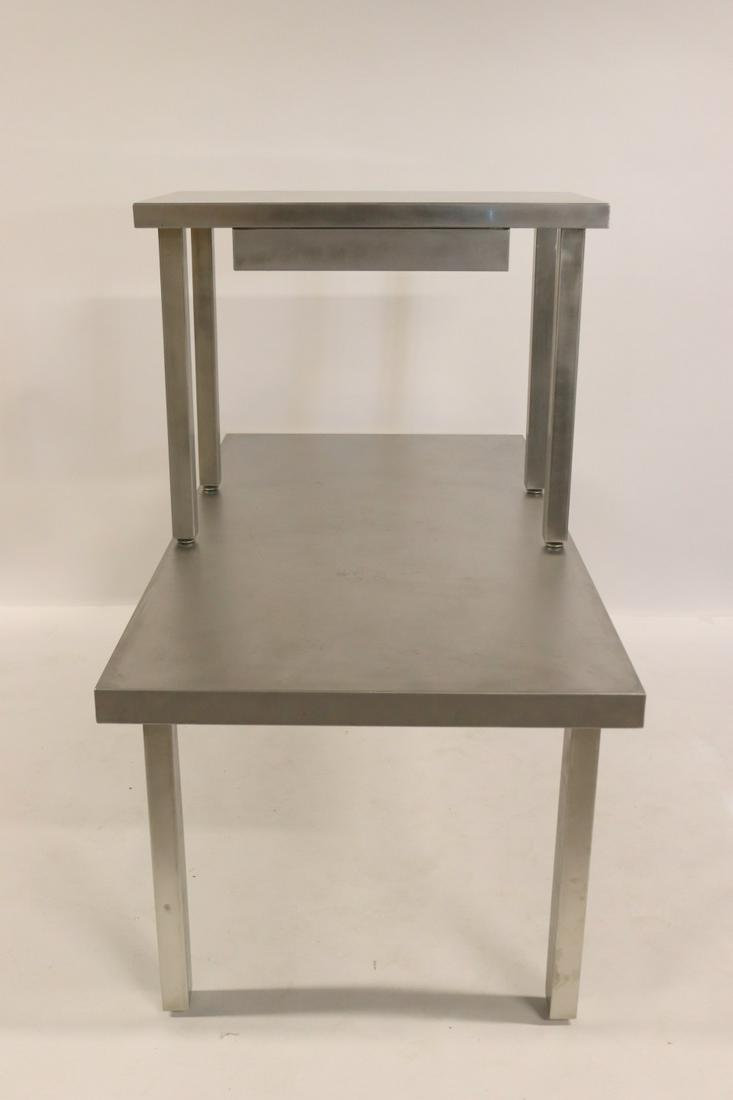 Vintage Polished Steel Desk And Table. (1 of 10)