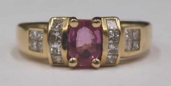 JEWELRY. EFFY 14kt Gold, Ruby and Diamond Ring. (1 of 7)