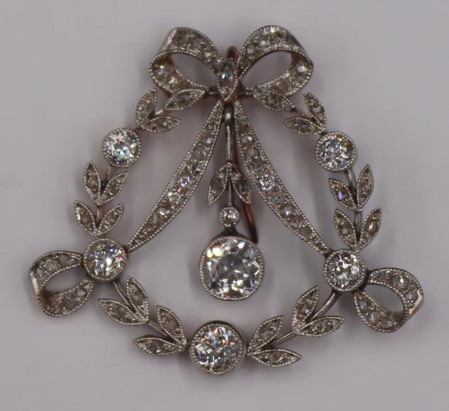 JEWELRY. Edwardian Platinum Topped 14kt Gold and (1 of 6)